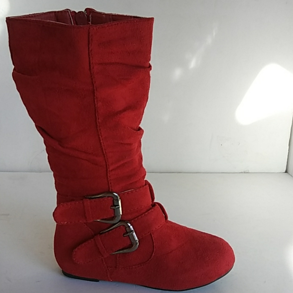 New Toddlers Bella-88 Red Mid Calf Tall Boots